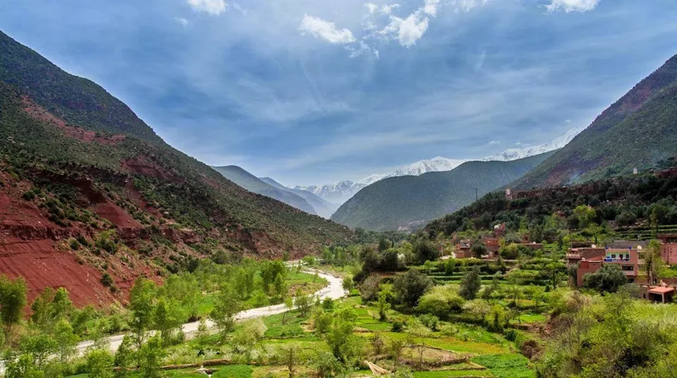The Azaden valley river below the house