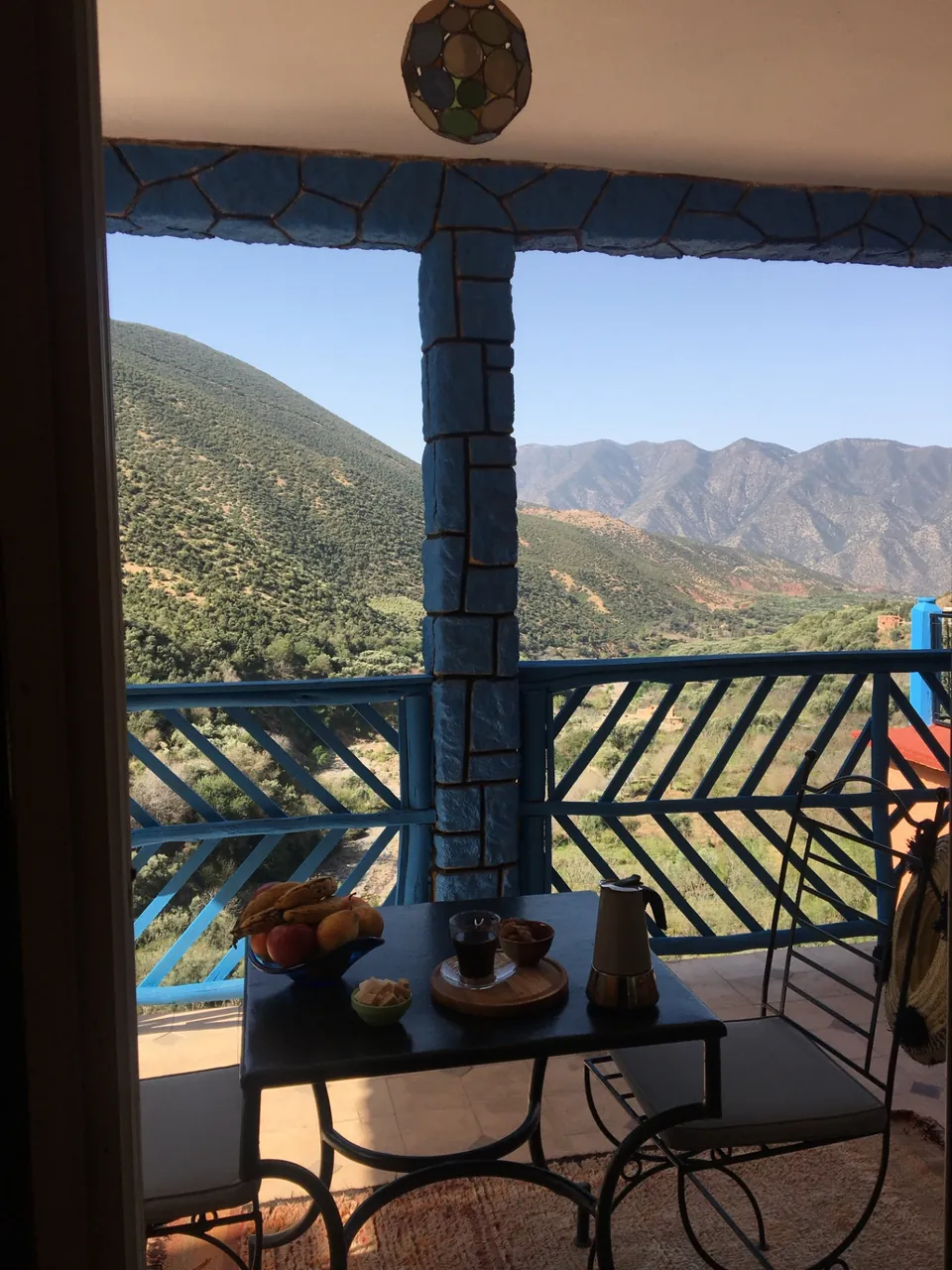Breakfast on the Studio Toubkal private balcony