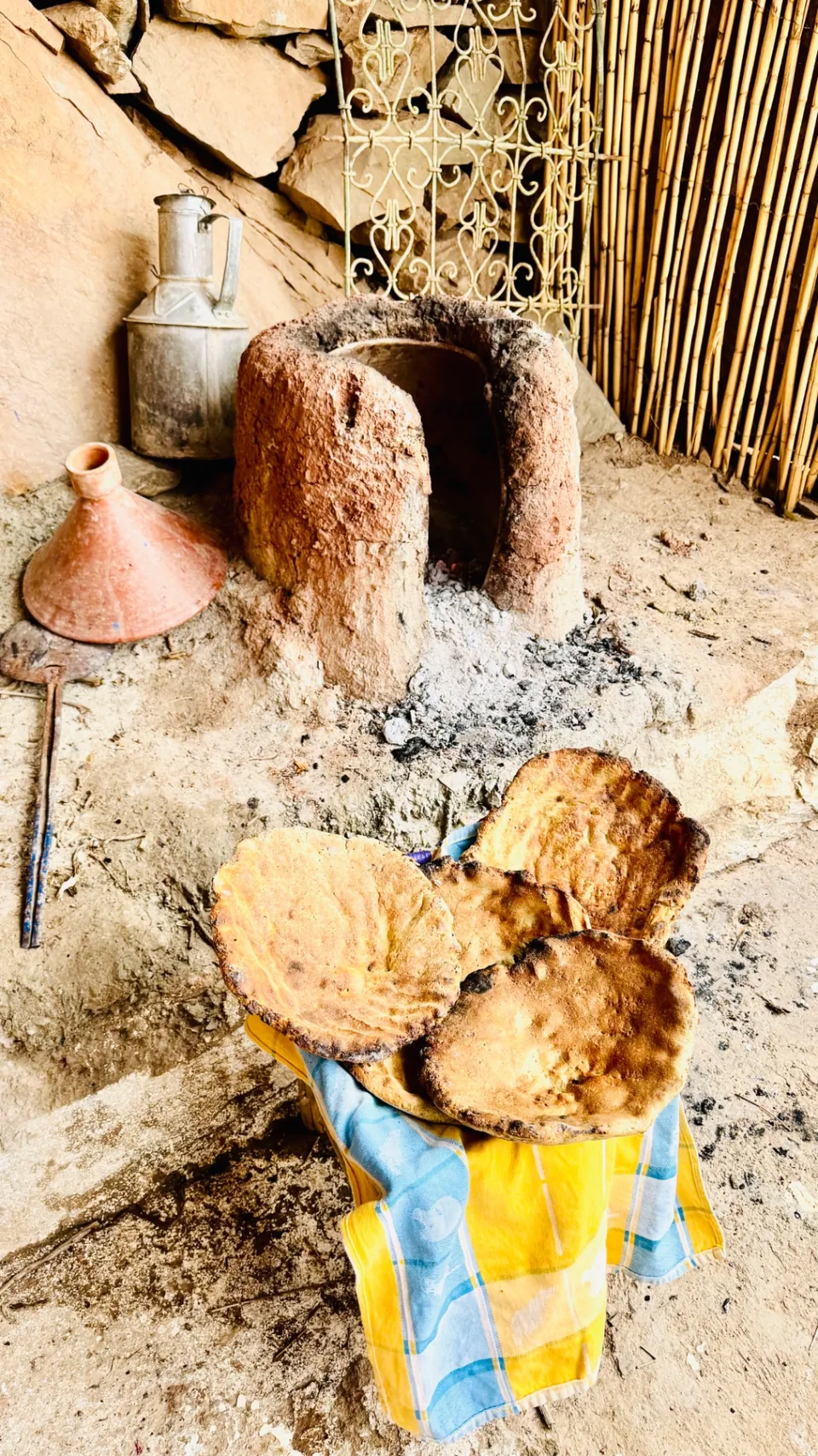 Tanort bread baking in the clay oven